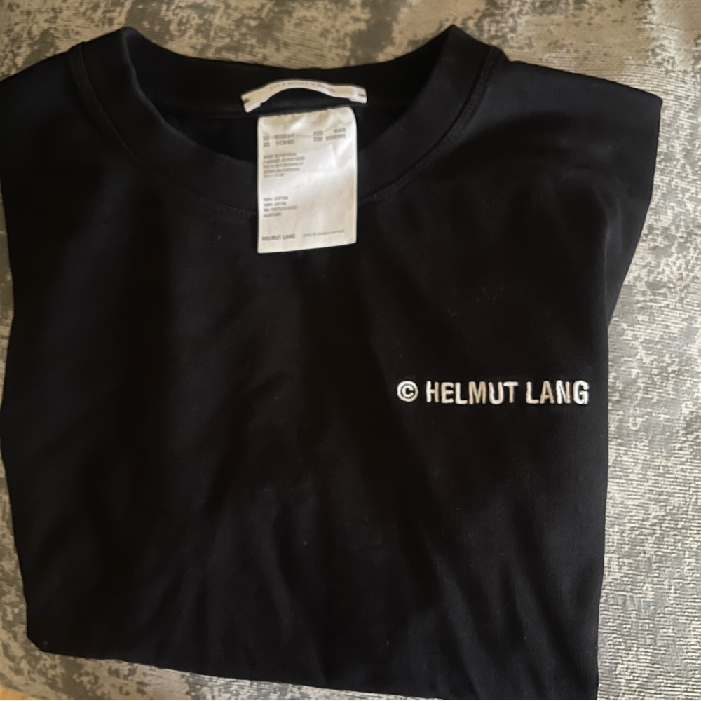HELMUT LANG Authentic classic embroidered logo T-shirt